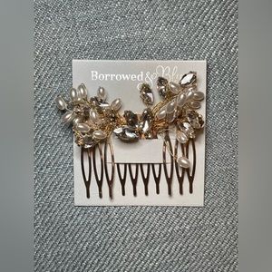 Borrowed & Blue NWT Gold and Pearl Bridal Hair Pin